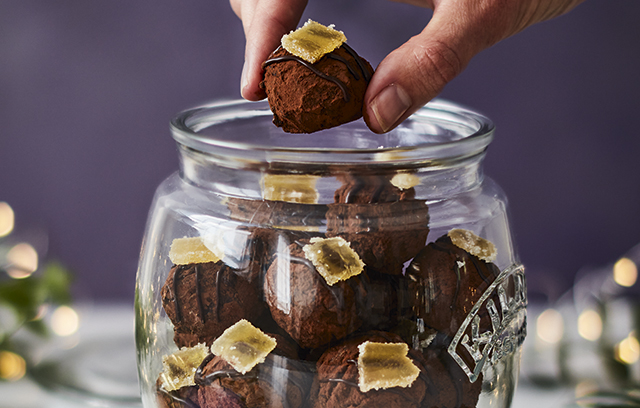Stem Ginger Chocolate Truffles