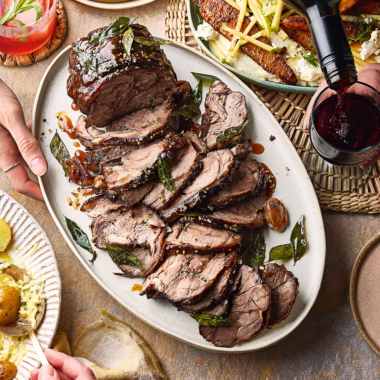 Slow-braised Lamb Shoulder with a Miso Caramel Glaze  