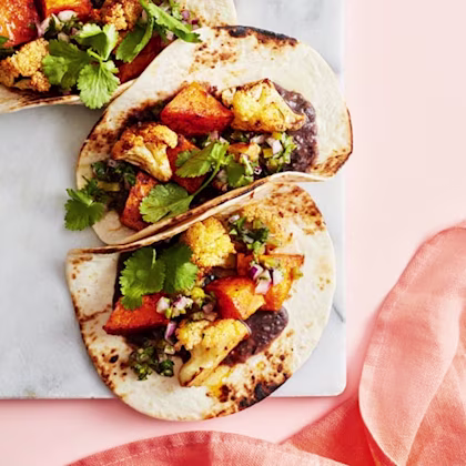 Vegan Cauliflower and Sweet Potato Tacos
