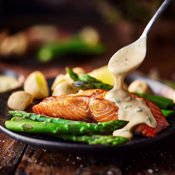 Asparagus, Salmon and Brown Butter Hollandaise