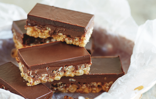 Chocolate-Dipped Nut Butter Crispy Bites