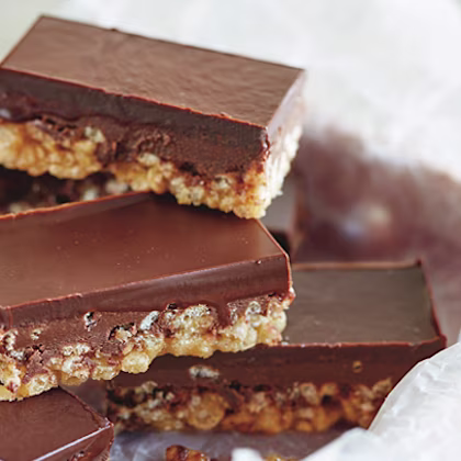 Chocolate-Dipped Nut Butter Crispy Bites