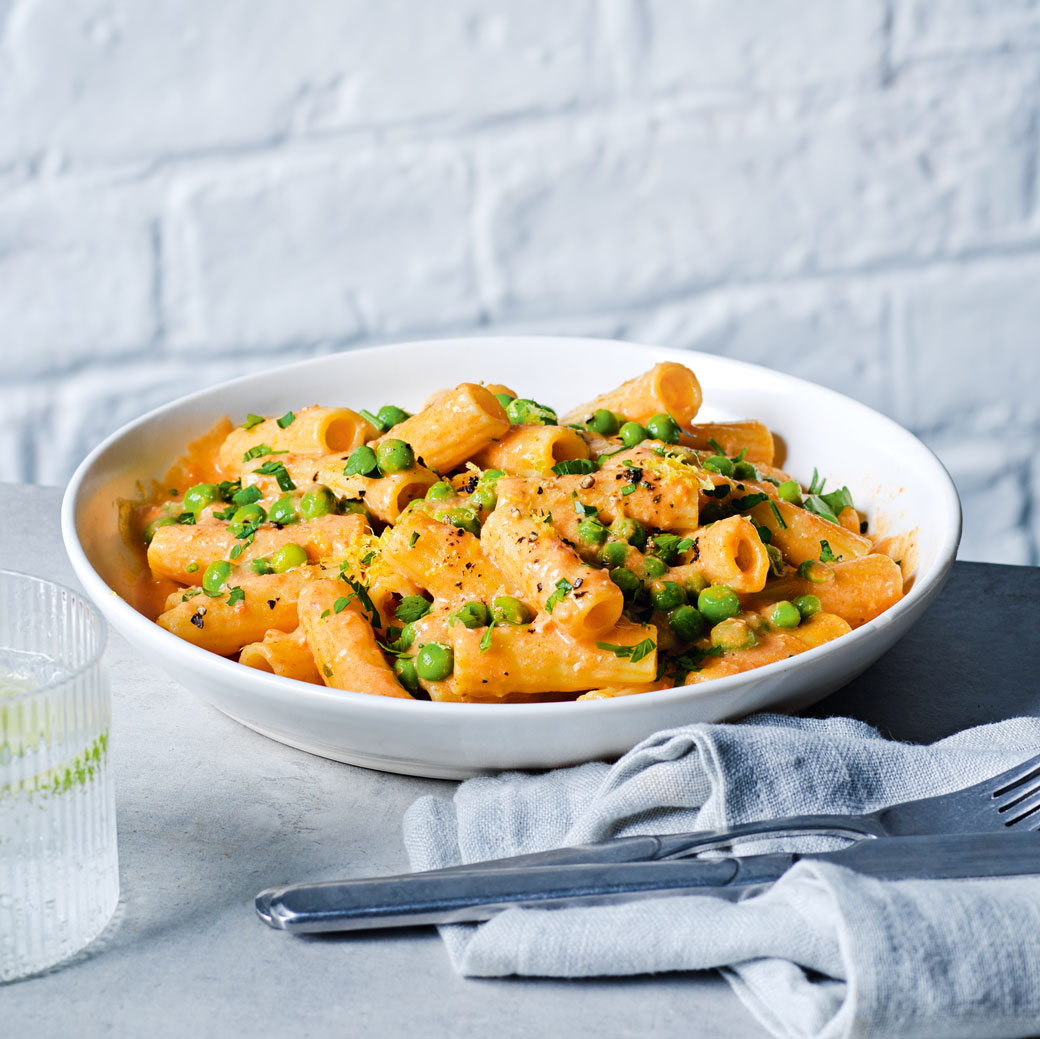 Crab and Pea Rigatoni