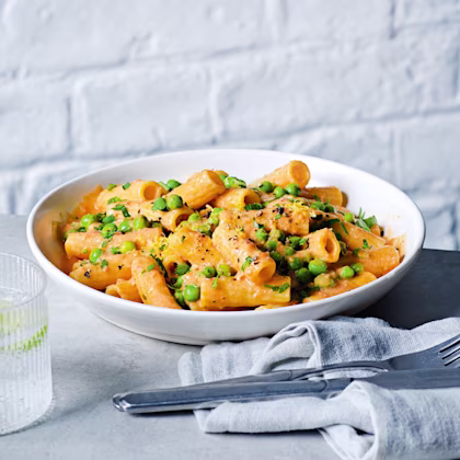 Crab and Pea Rigatoni