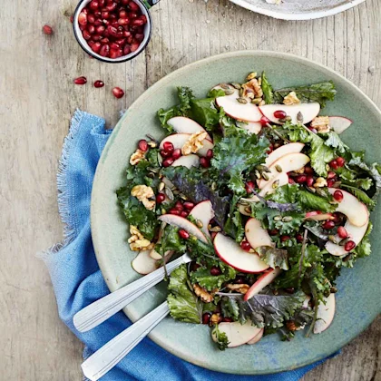 Salt Baked Celeriac with Apple and Kale Salad