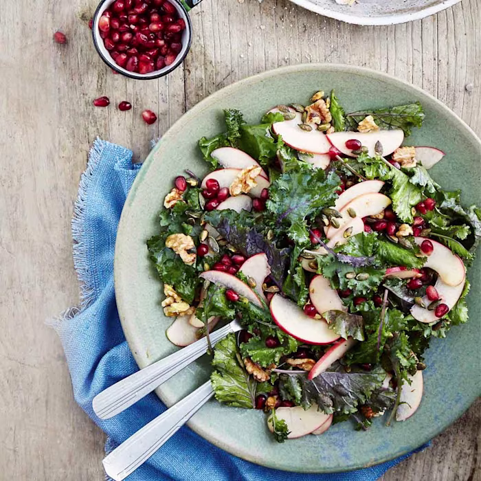 Salt Baked Celeriac with Apple and Kale Salad