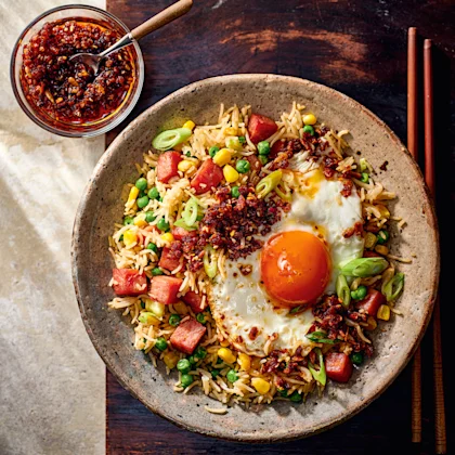 Spam Fried Rice with Crispy Chilli Oil