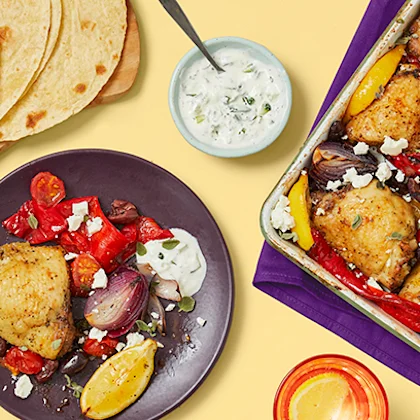 One Tray Greek Chicken Bake