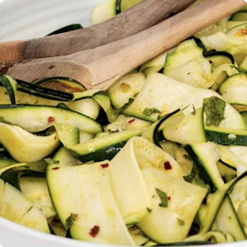 The courgette menu