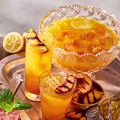 Grilled Peach, Maple and Bourbon Punch