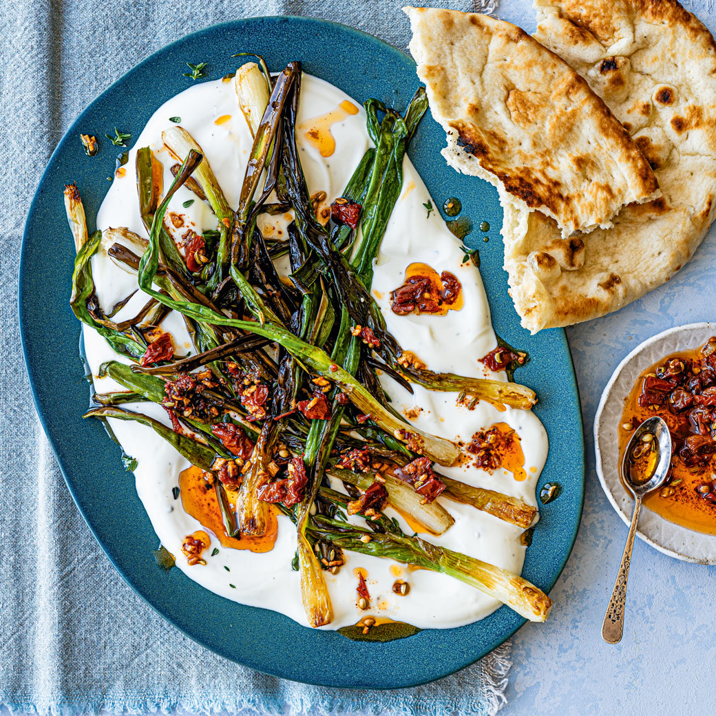 Caramelised Salad Onions with Yoghurt and Chilli Oil