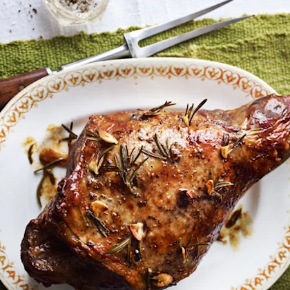 Leg of Lamb with Garlic, Rosemary and Anchovies