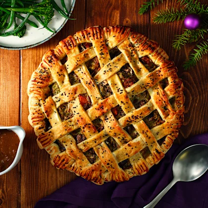 Vegan Mushroom, Leek and Squash Pie