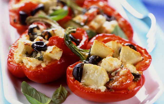 Bramley Apple & Feta Baked Peppers