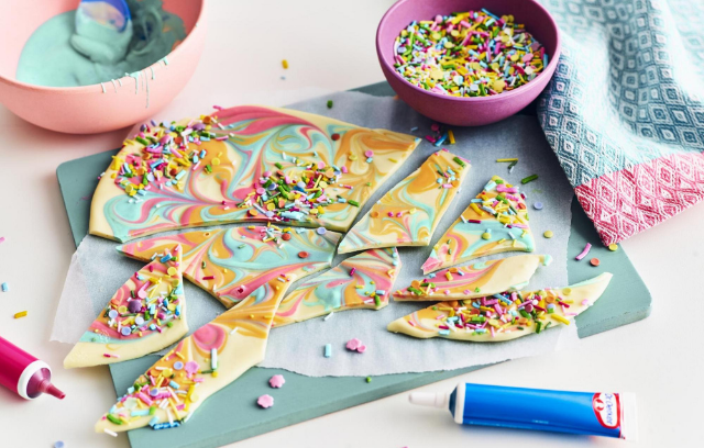 Rainbow Chocolate Bark
