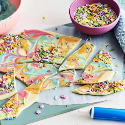 Rainbow Chocolate Bark