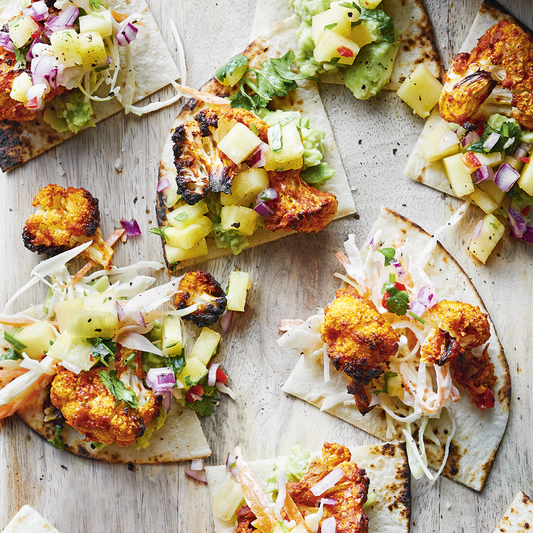 Cauliflower Tostadas with Pineapple Salsa