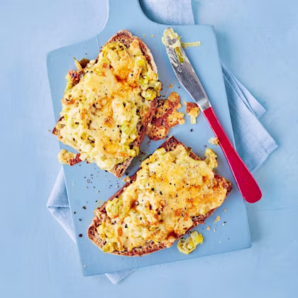 Leek and cheddar rarebit