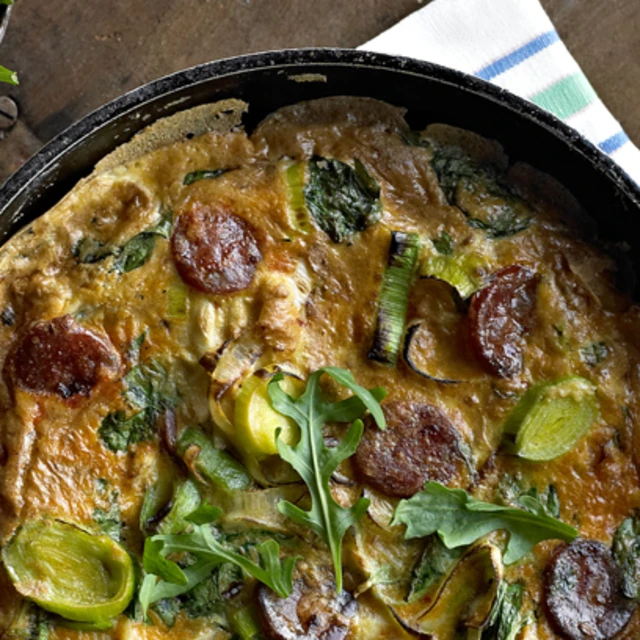 Leek and Chorizo Frittata