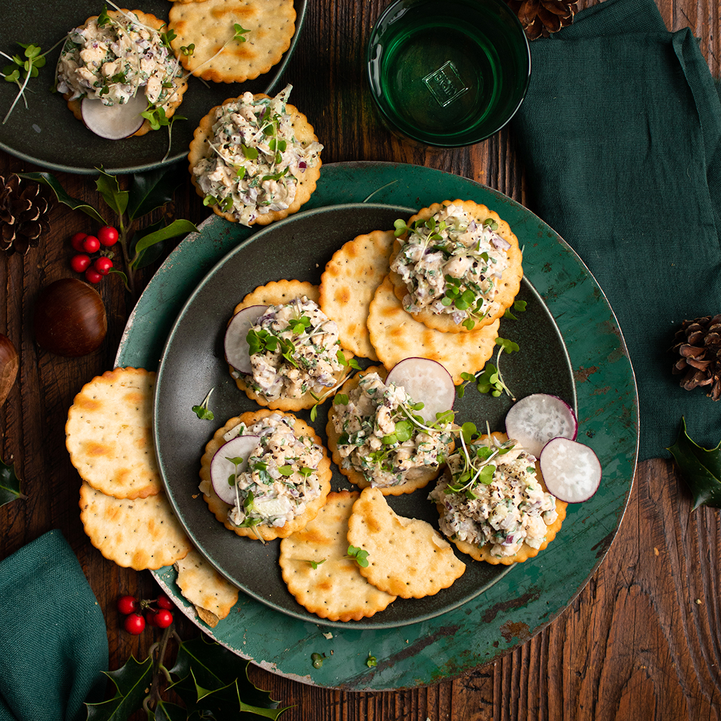 Creamy Umami Tempeh Canapes