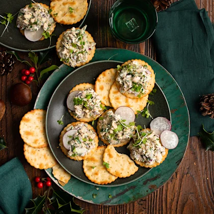 Creamy Umami Tempeh Canapes