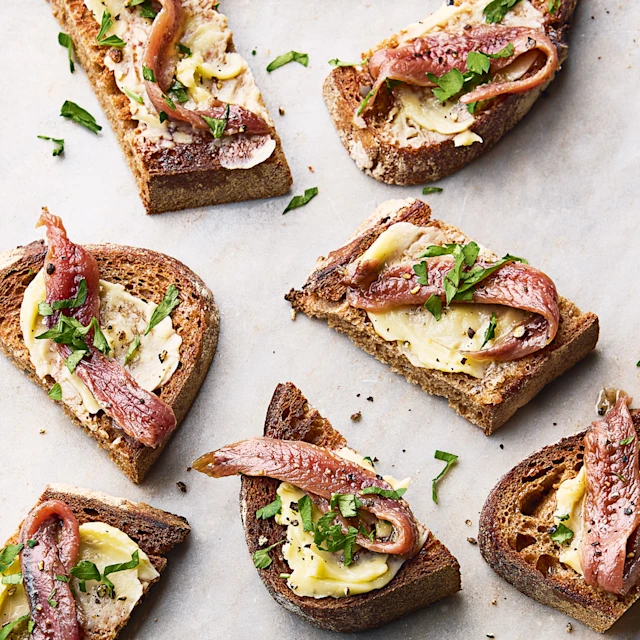 Anchovy Toasts
