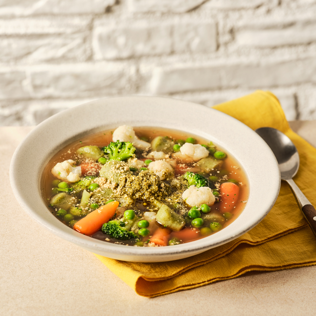 Gnocchi and Pesto Vegetable Soup