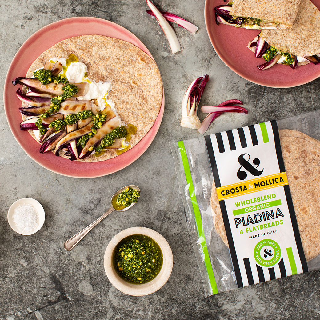 Radicchio, Burrata and Pesto Wholeblend Piadina