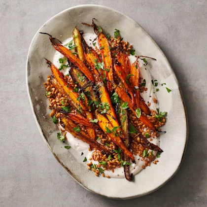 Honey-Mustard Carrots with Spelt