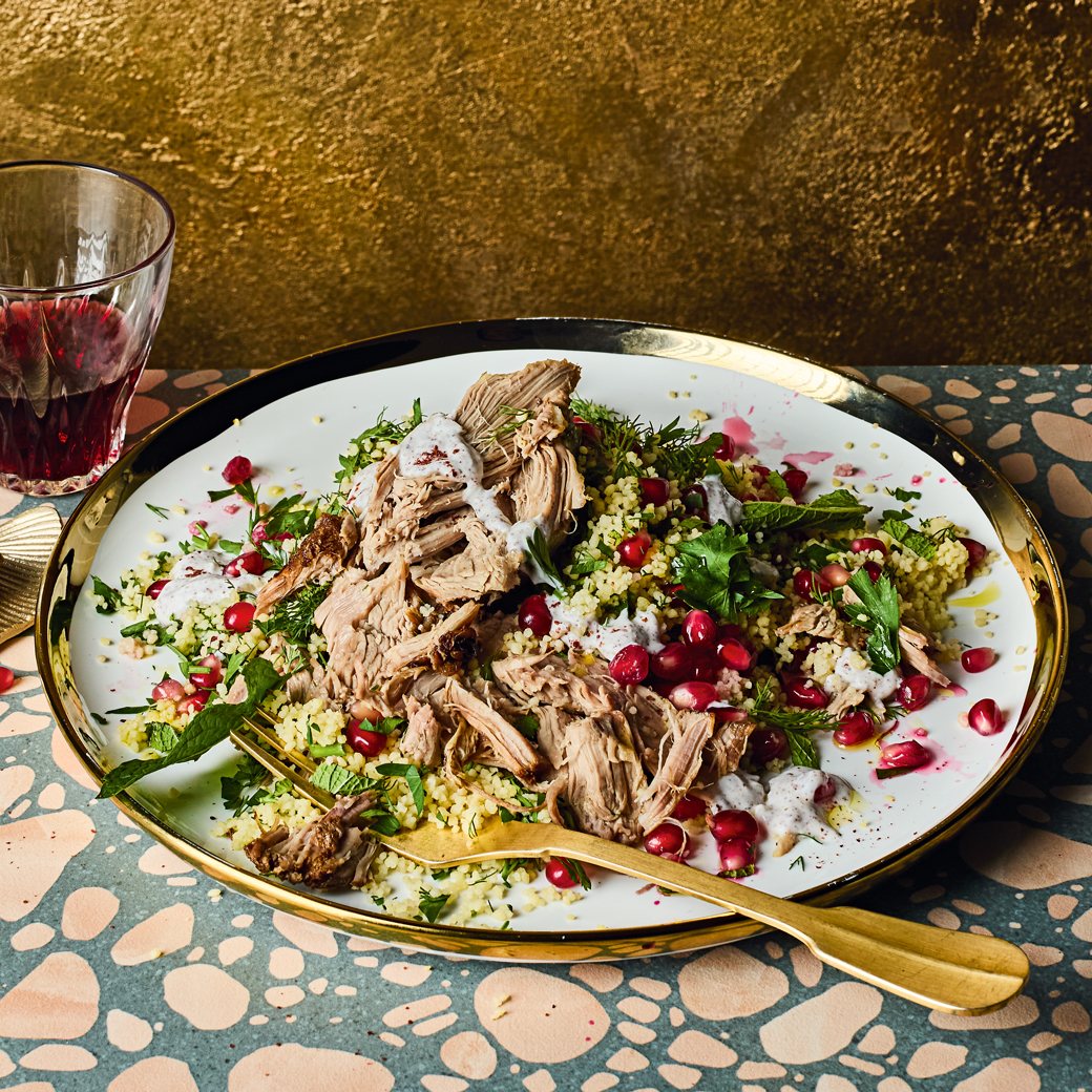 Spiced Pomegranate Lamb Shoulder with Couscous
