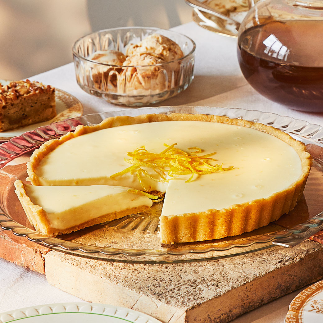 Lemon and Elderflower Shortbread Tart