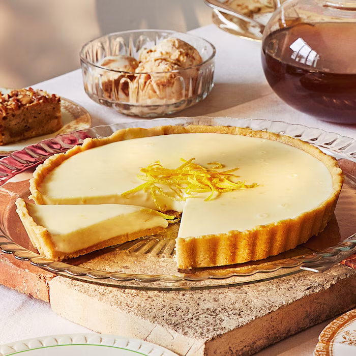 Lemon and Elderflower Shortbread Tart