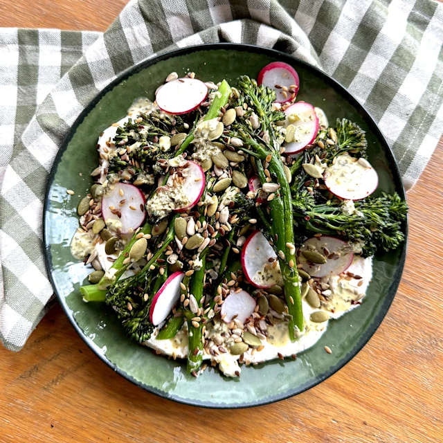 Chargrilled Tenderstem® on Labneh