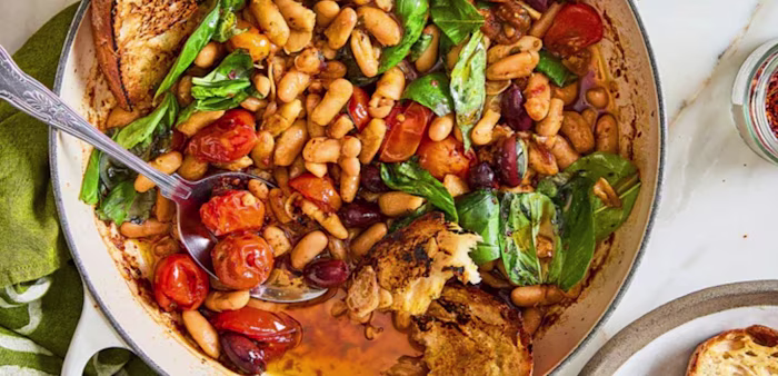 Ottolenghi's Chilli Braised Tomatoes and Beans