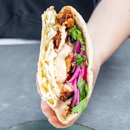 Barbecue Chicken Pittas