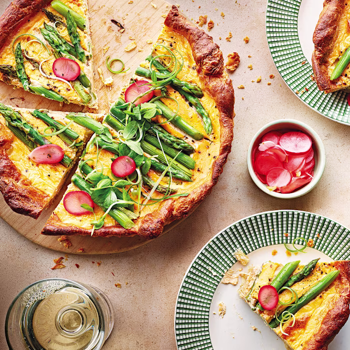 Croissant Tart with Asparagus and Goat’s Cheese