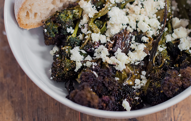 Roasted Purple Sprouting Broccoli