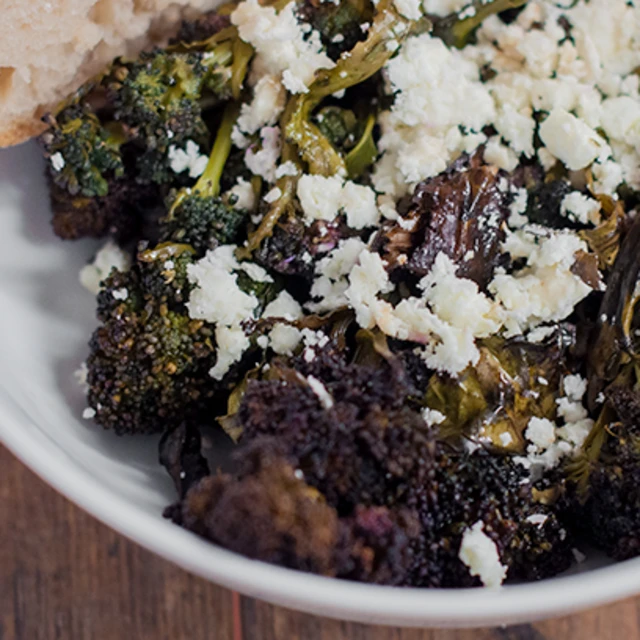 Roasted Purple Sprouting Broccoli