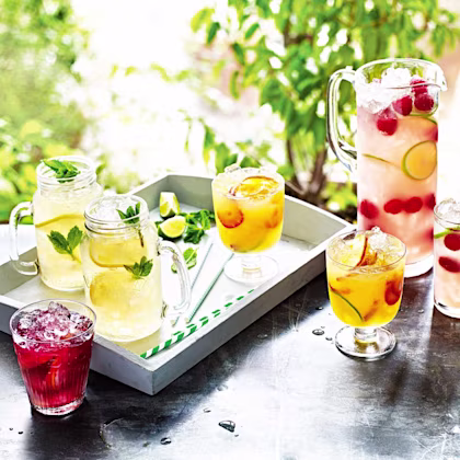 Peach lemonade cooler