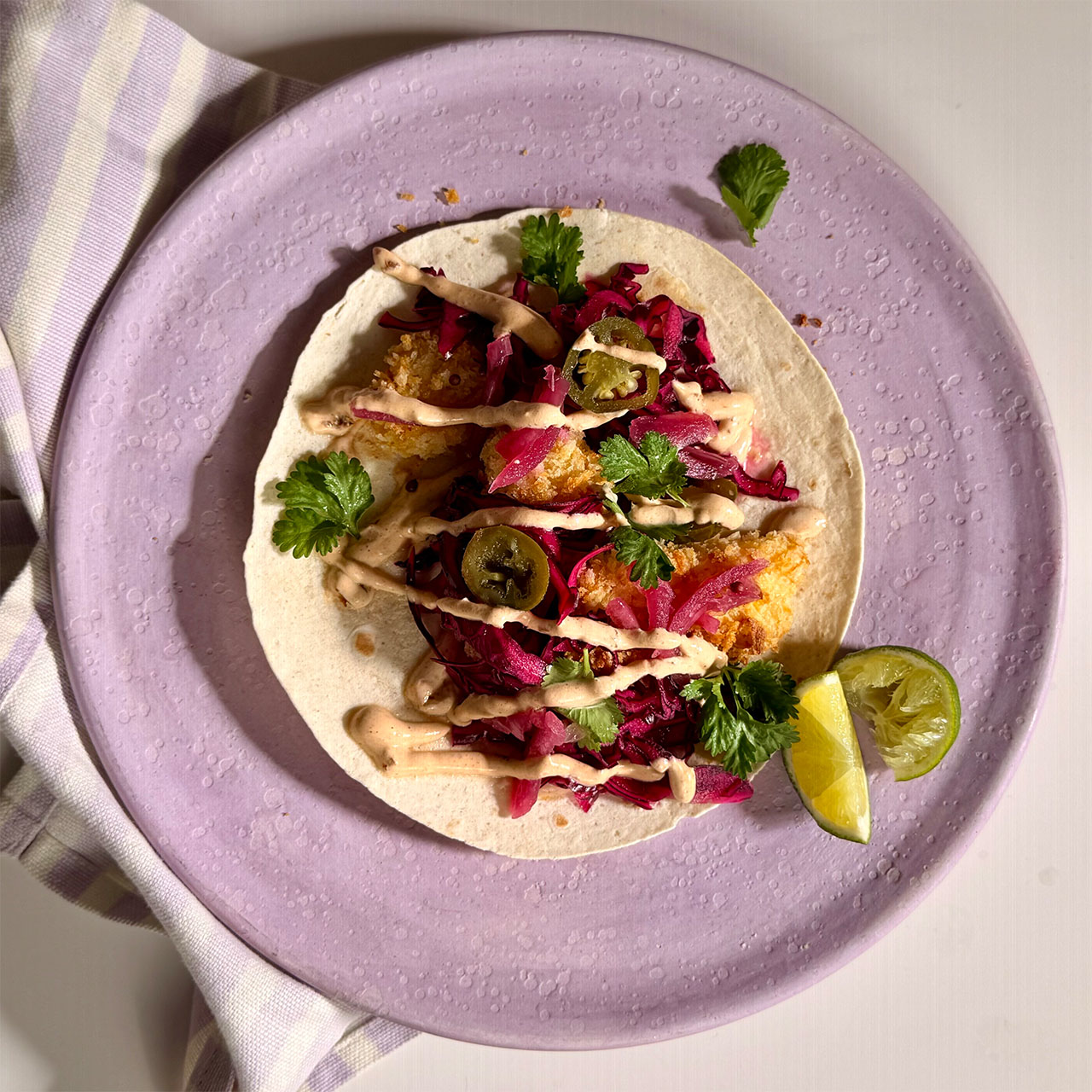 Air Fryer Crispy Haddock Taco