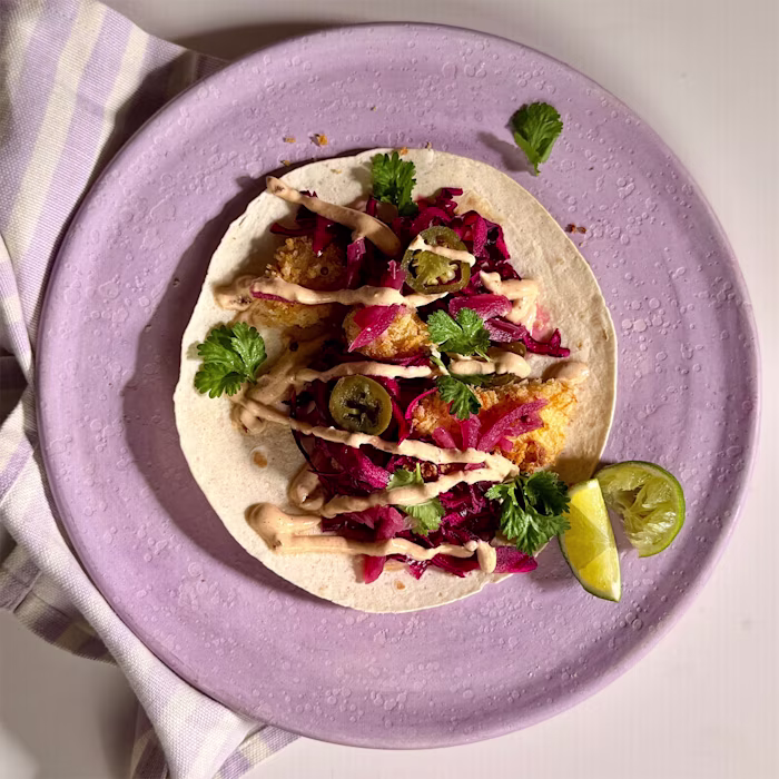 Air Fryer Crispy Haddock Taco