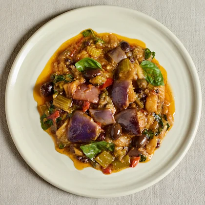 Caponata with Mauve Aubergine
