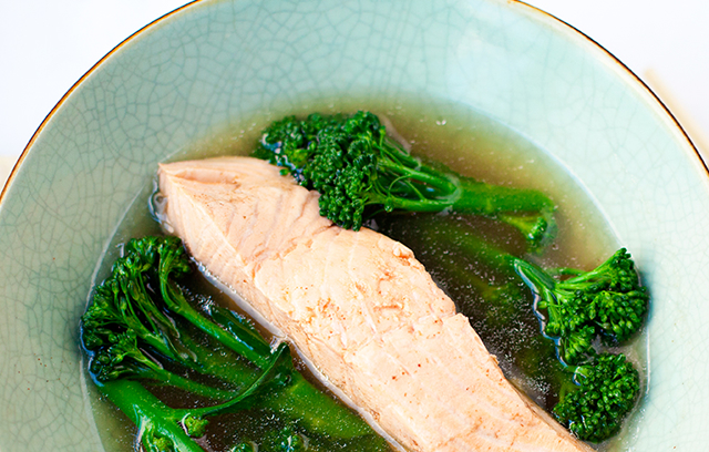 Poached Salmon Fillet with Lemongrass