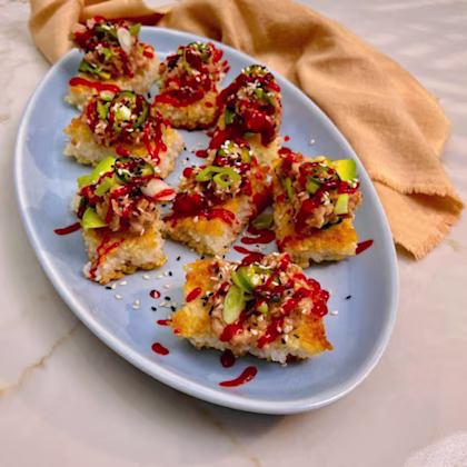 Vegan Tuna Crispy Rice Bites