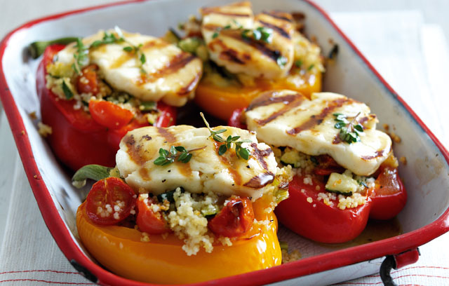 Grilled Halloumi Peppers with Rowse Honey