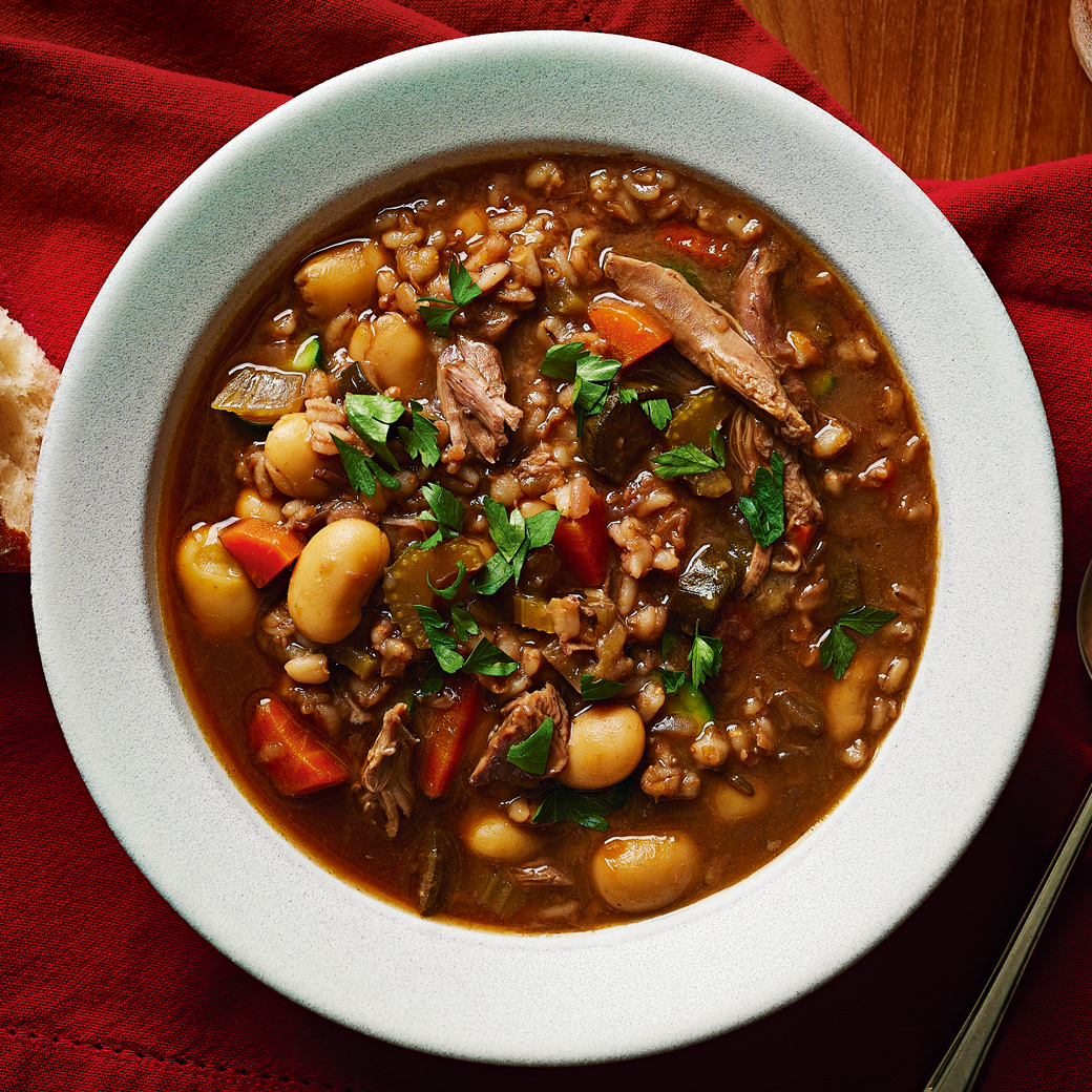 Roast Lamb, Carrot and Barley Soup