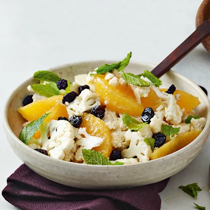 Cauliflower, Orange and Raisin Salad with Cumin Dressing