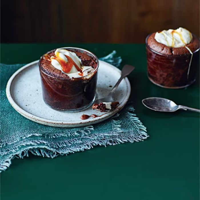 Warm Guinness chocolate puddings