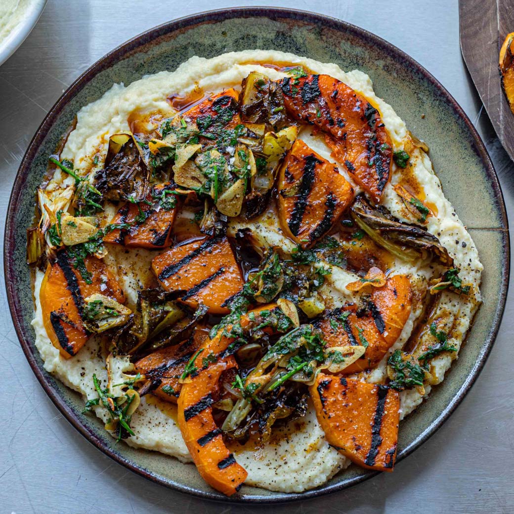 Creamed Miso Cauliflower with Sticky Maple Mash