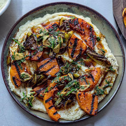 Creamed Miso Cauliflower with Sticky Maple Mash
